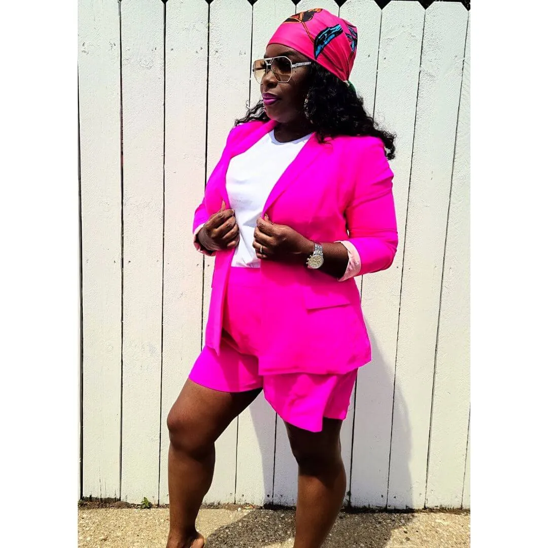 Ultra Pink Shorts Suit