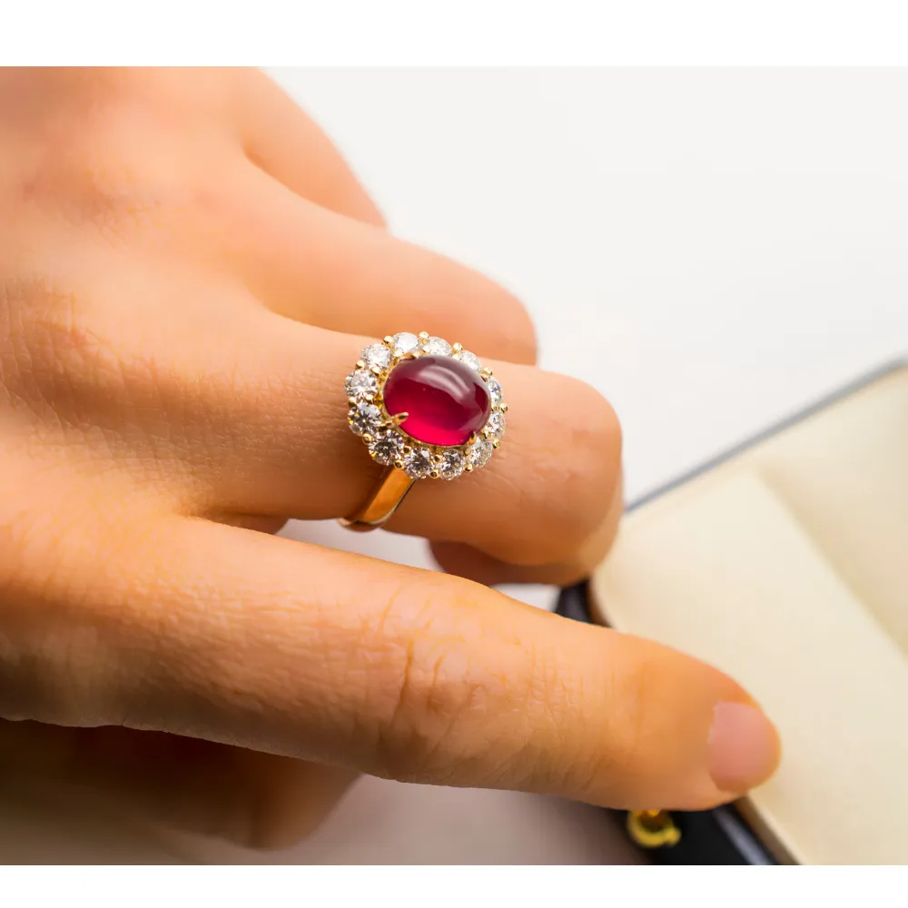 Vintage Diamond and Ruby Ring