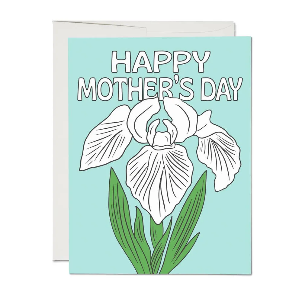 White Iris Mother's Day Card