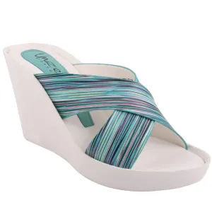 Womens ‘Roana’ Wedge Cross Strap Casual Sandals