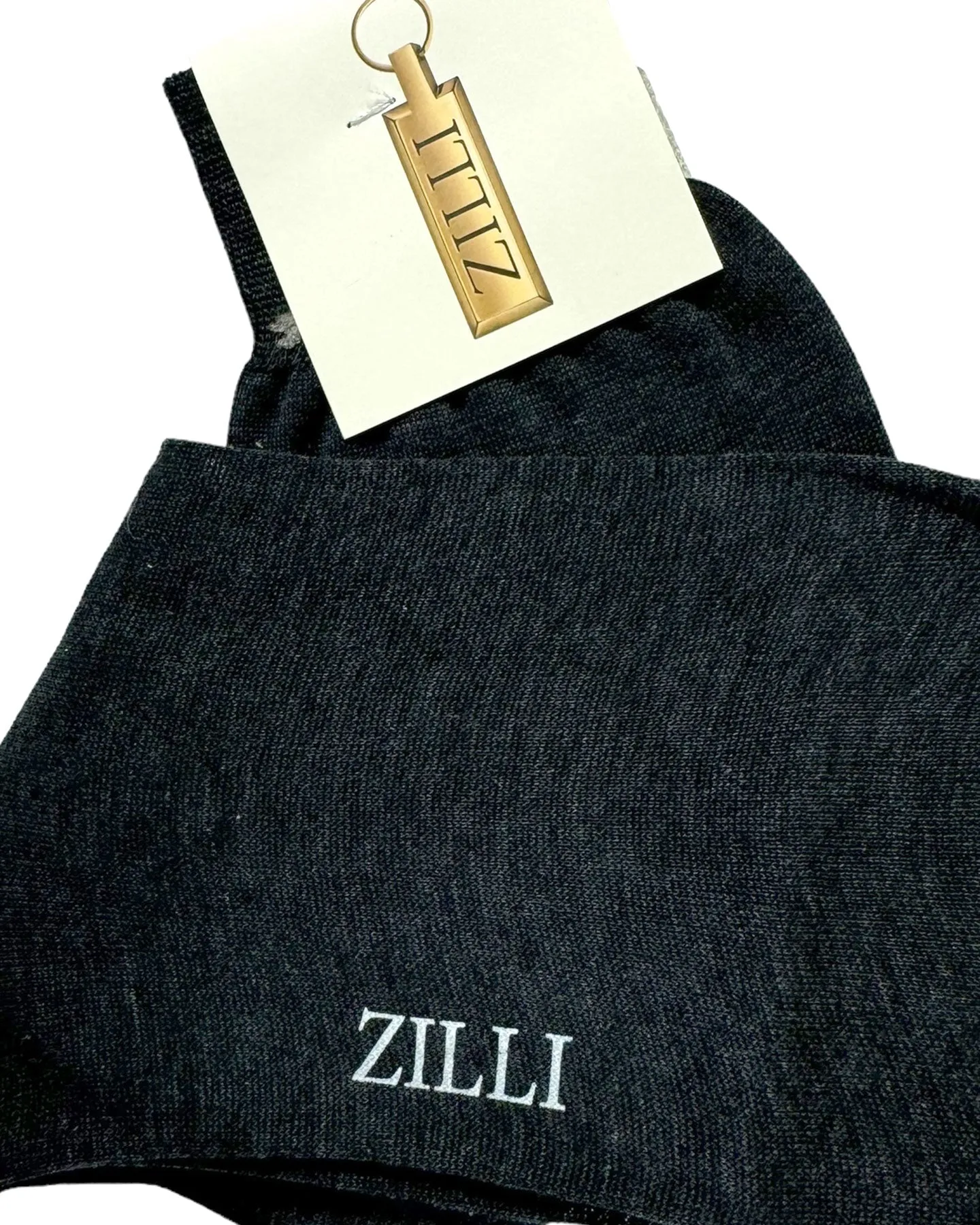 Zilli Socks Charcoal Gray US 10 1/2- EUR 43 1/2 Mid Calf Cotton Men Socks