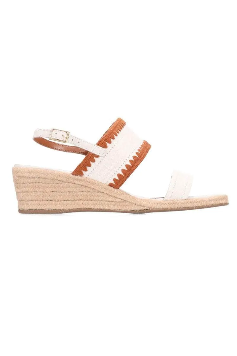 Zinnia Heel White/Tan