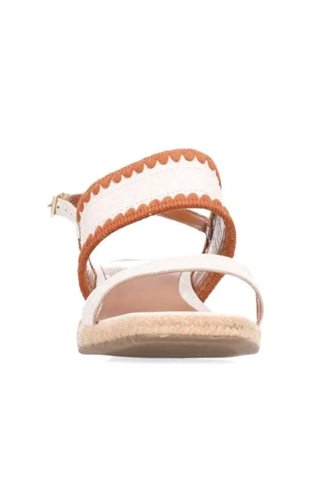 Zinnia Heel White/Tan