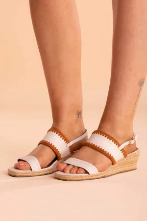 Zinnia Heel White/Tan