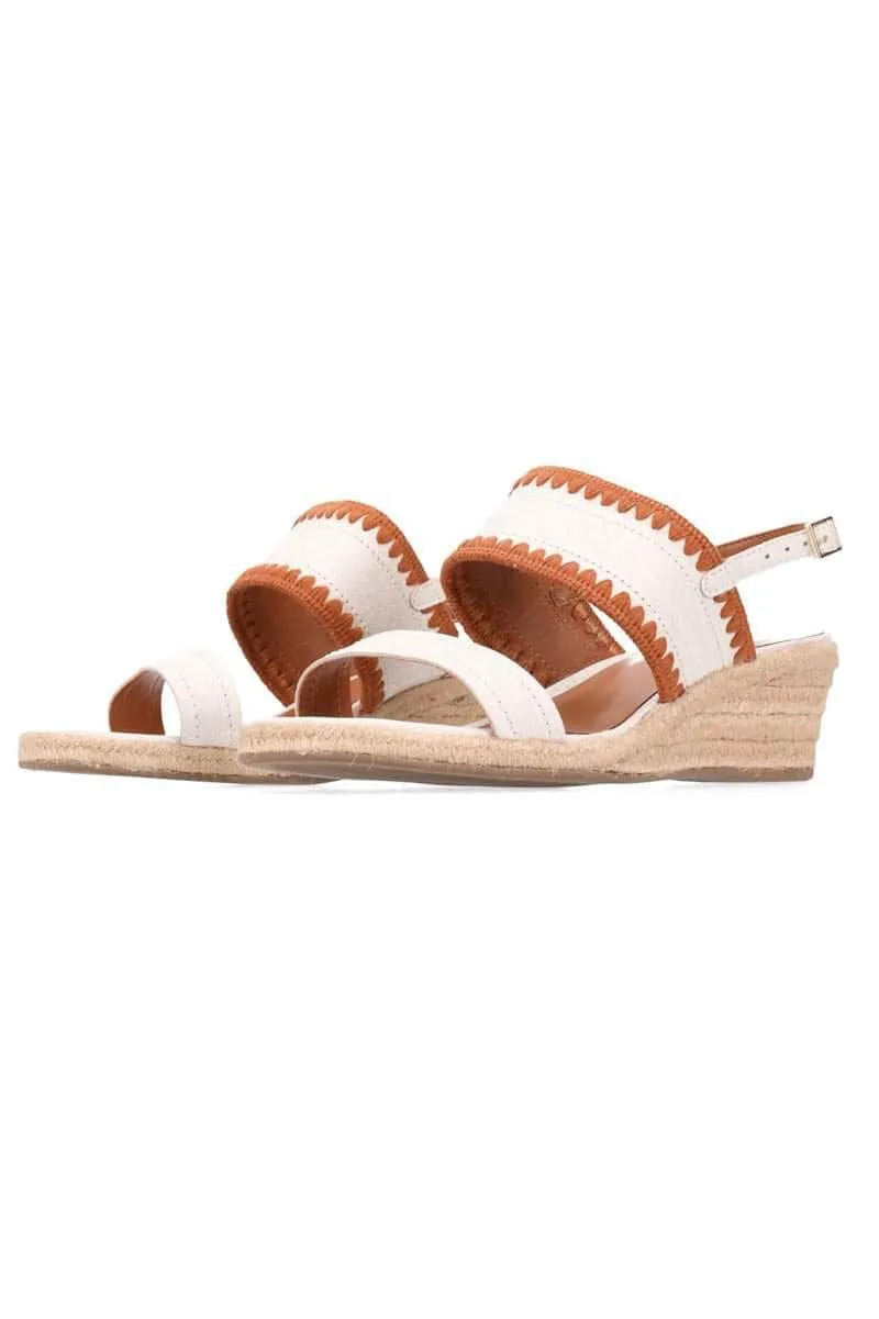 Zinnia Heel White/Tan