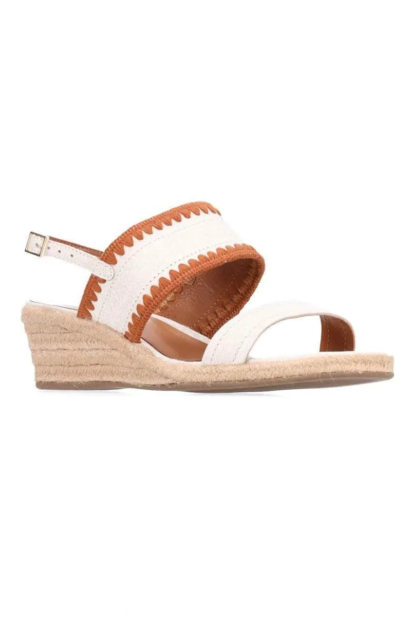 Zinnia Heel White/Tan